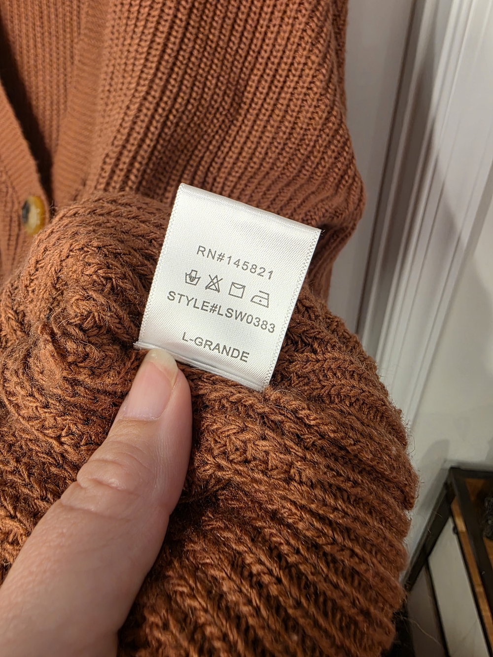 Pinkblush Button-Front Knit Cardigan - Picture 3 of 5